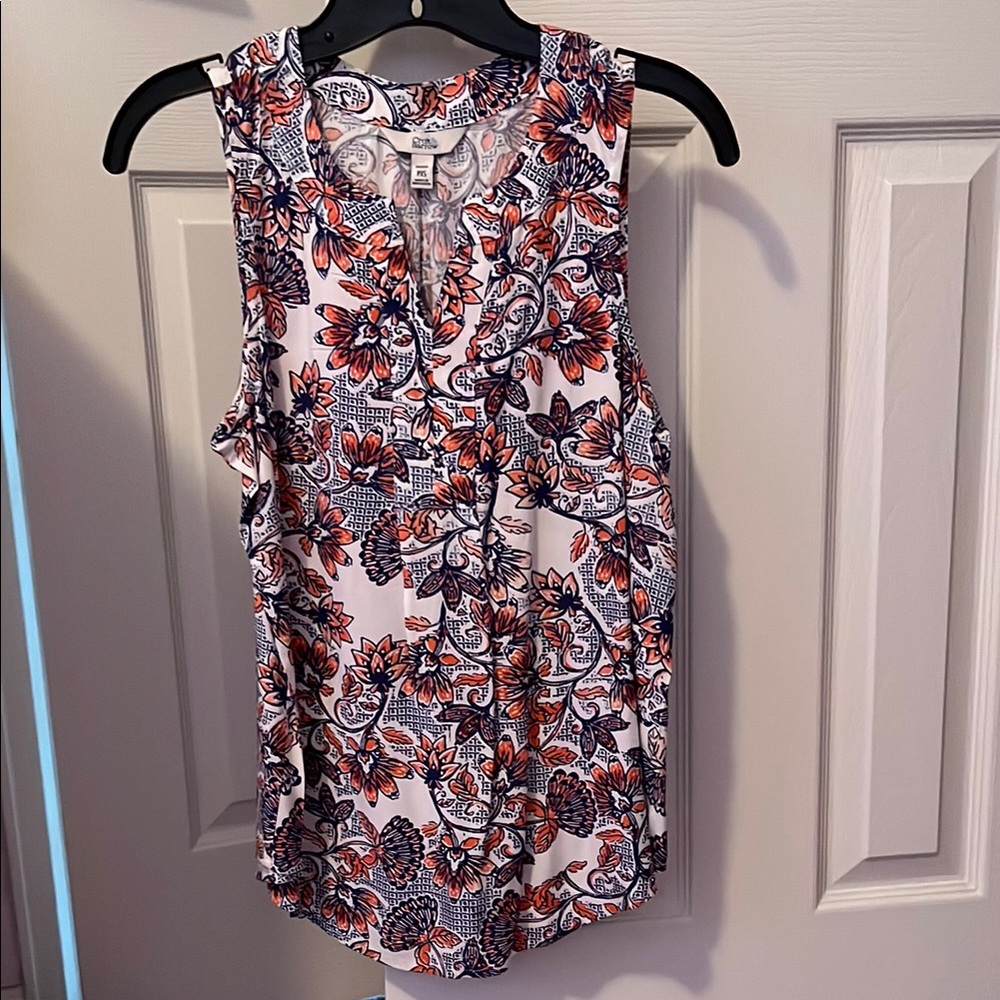 Floral Sleeveless Top - Multicolor